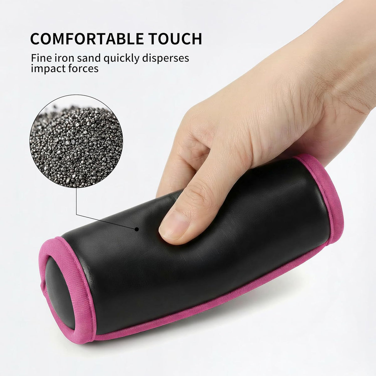 Soft Hand Weights, 1LB Pair Soft Weights with Hand Straps,Walking Hand Weights for Yoga, Pilates, Jogging and Physical Therapy