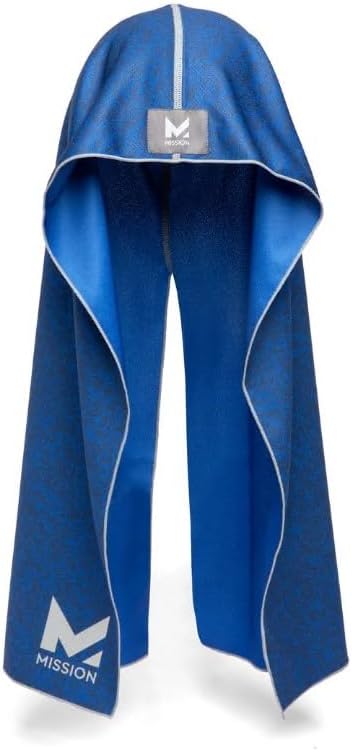 Cooling Hoodie Towel, Evaporative Cool Technology, Cools Instantly When Wet, UPF 50 Sun Protection, Contours Your Head to Stay in Place, Great for Sports, Fitness, Gym