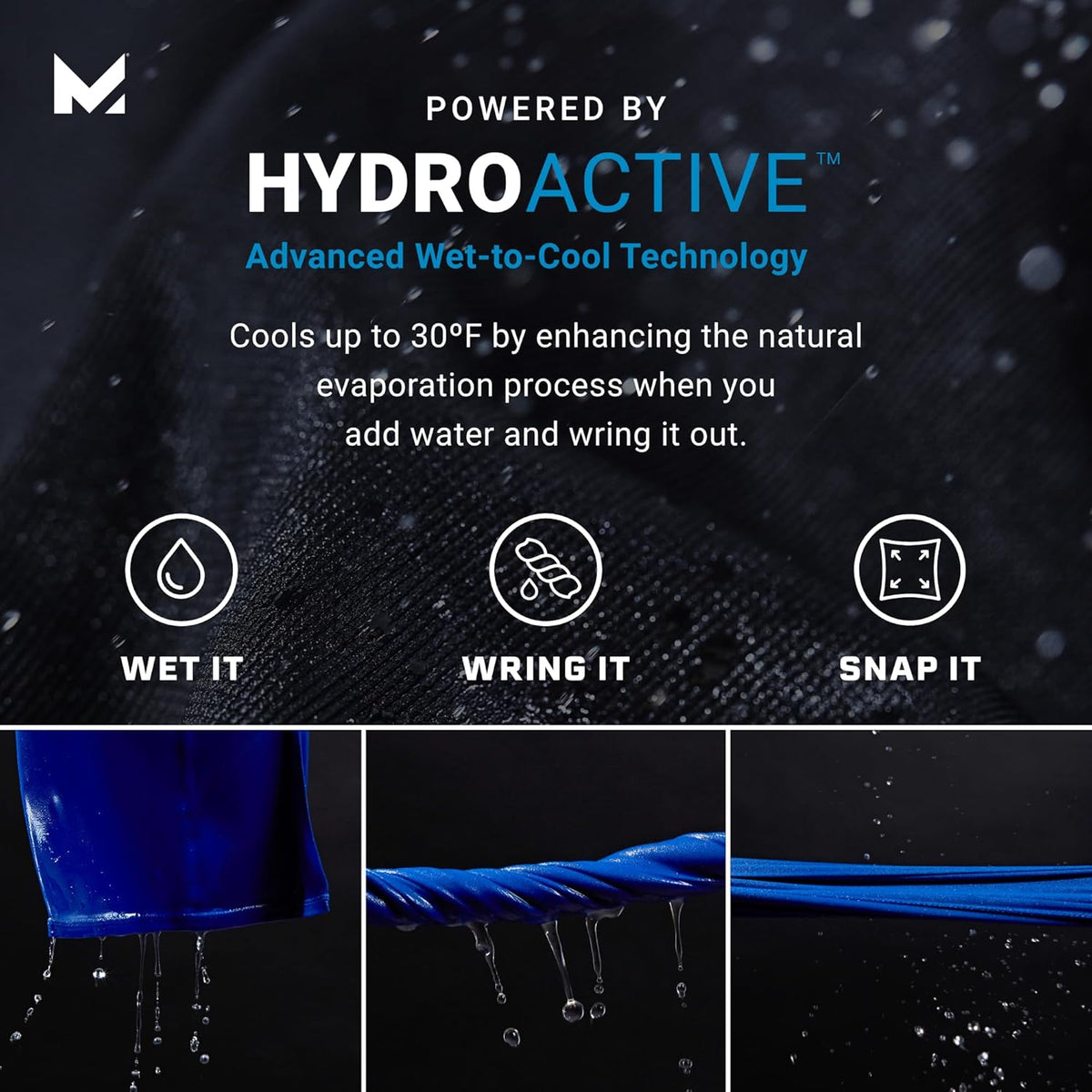 Cooling Hoodie Towel, Evaporative Cool Technology, Cools Instantly When Wet, UPF 50 Sun Protection, Contours Your Head to Stay in Place, Great for Sports, Fitness, Gym