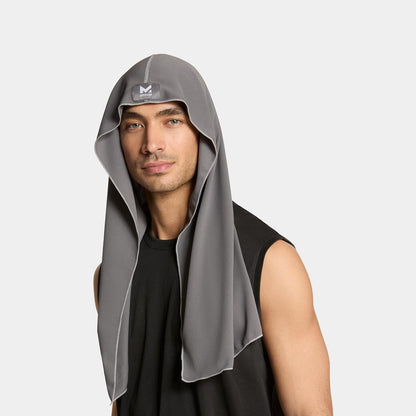 Cooling Hoodie Towel, Evaporative Cool Technology, Cools Instantly When Wet, UPF 50 Sun Protection, Contours Your Head to Stay in Place, Great for Sports, Fitness, Gym
