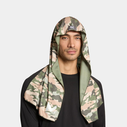 Cooling Hoodie Towel, Evaporative Cool Technology, Cools Instantly When Wet, UPF 50 Sun Protection, Contours Your Head to Stay in Place, Great for Sports, Fitness, Gym
