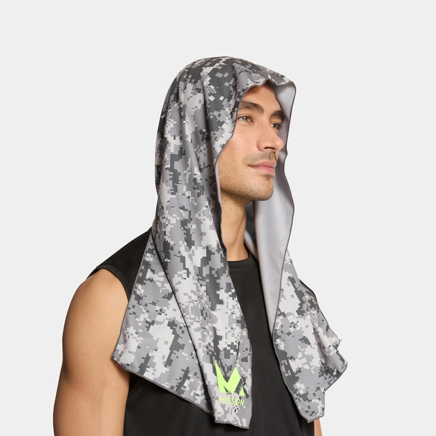 Cooling Hoodie Towel, Evaporative Cool Technology, Cools Instantly When Wet, UPF 50 Sun Protection, Contours Your Head to Stay in Place, Great for Sports, Fitness, Gym