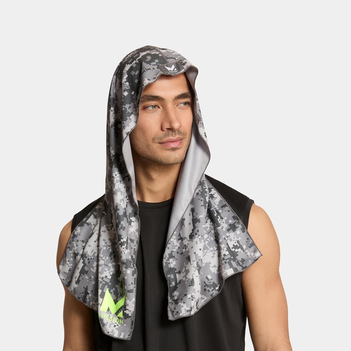 Cooling Hoodie Towel, Evaporative Cool Technology, Cools Instantly When Wet, UPF 50 Sun Protection, Contours Your Head to Stay in Place, Great for Sports, Fitness, Gym