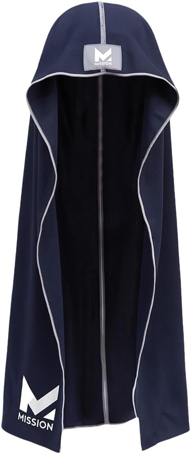 Cooling Hoodie Towel, Evaporative Cool Technology, Cools Instantly When Wet, UPF 50 Sun Protection, Contours Your Head to Stay in Place, Great for Sports, Fitness, Gym