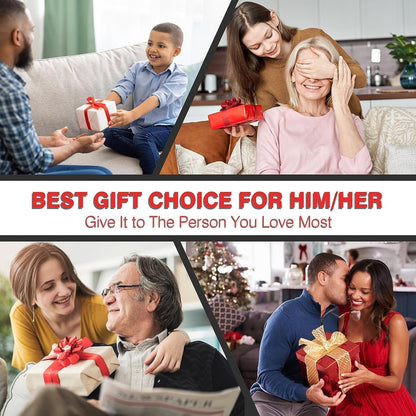 Mini Massage Gun, Deep Tissue Muscle Massager with 6 Speeds & 4 Heads, Super Quiet Handheld Percussion Massager for Pain Relief, Athletes, Office Workers & Parents, Portable Gift