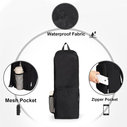 Yoga Mat Bag Carrier Side Mesh Zipper Pocket Exterior Wet Compartment Lightweight Waterproof Yoga Bag for Mat