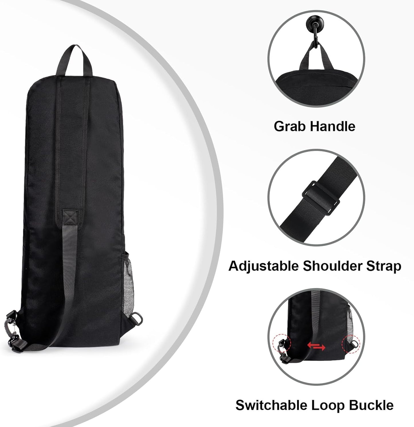 Yoga Mat Bag Carrier Side Mesh Zipper Pocket Exterior Wet Compartment Lightweight Waterproof Yoga Bag for Mat
