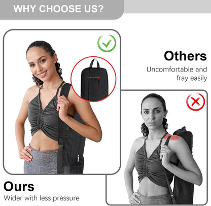 Yoga Mat Bag Carrier Side Mesh Zipper Pocket Exterior Wet Compartment Lightweight Waterproof Yoga Bag for Mat