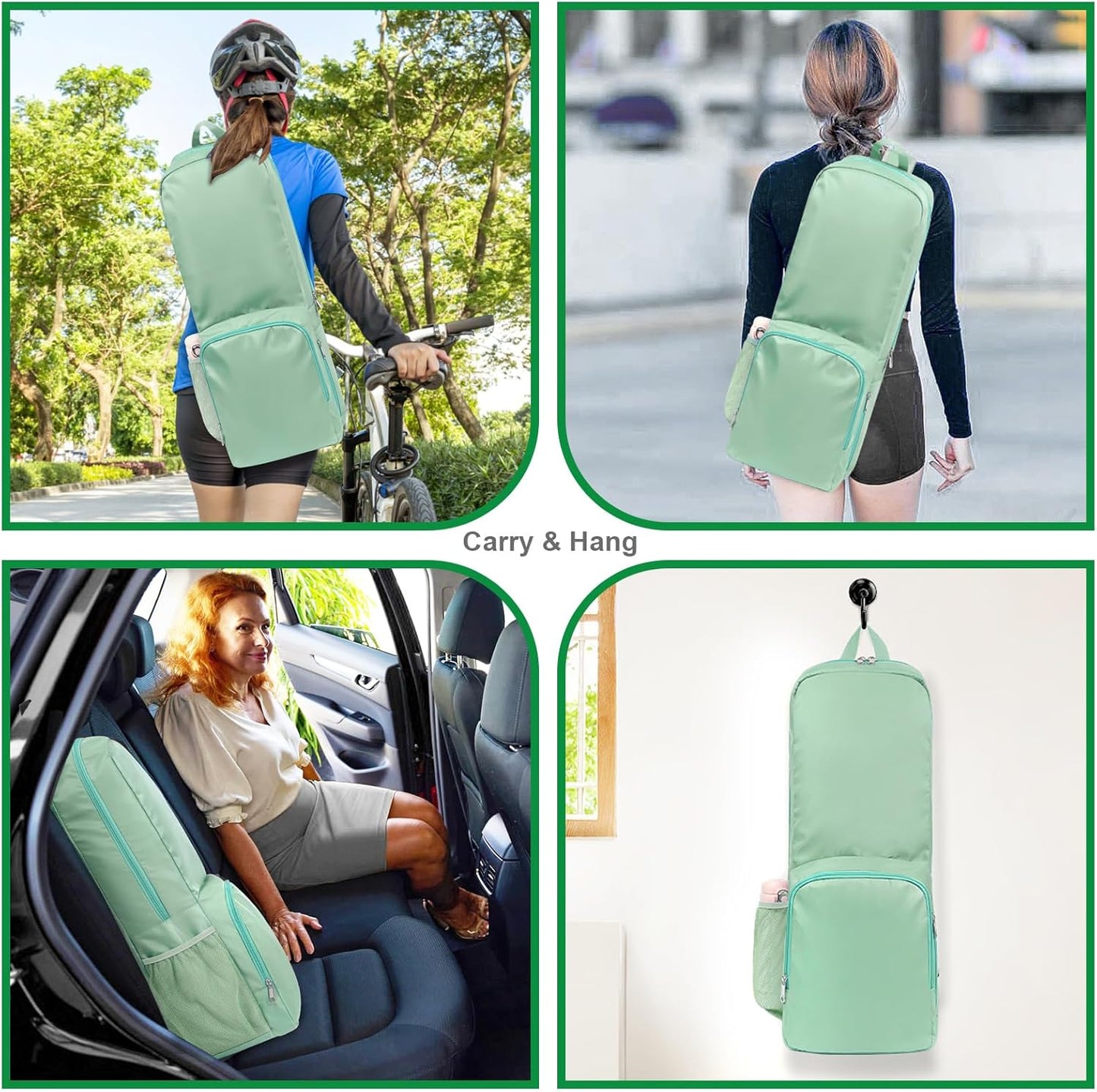 Yoga Mat Bag Carrier Side Mesh Zipper Pocket Exterior Wet Compartment Lightweight Waterproof Yoga Bag for Mat