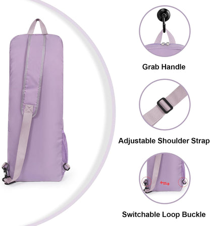 Yoga Mat Bag Carrier Side Mesh Zipper Pocket Exterior Wet Compartment Lightweight Waterproof Yoga Bag for Mat