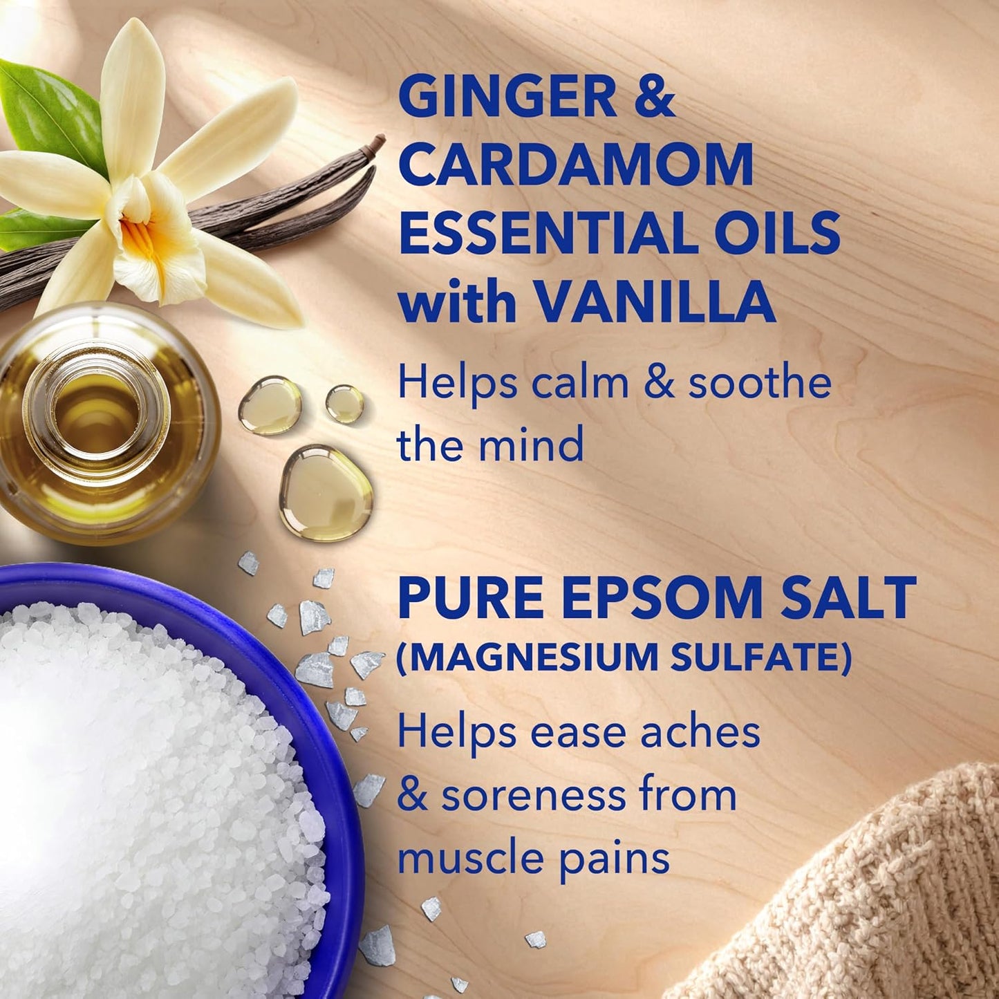 Pure Epsom Magnesium Salt Soak, Soothe & Sleep with Lavender, 3 lb (Pack of 4)
