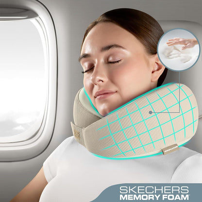 Memory Foam Neck Pillow, Comfortable & Breathable Travel Pillow,Neck Pillow Airplane for Travel, Car Rides, Home, and Office Use, Ergonomic Design for Men and Women,Purple