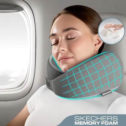 Memory Foam Neck Pillow, Comfortable & Breathable Travel Pillow,Neck Pillow Airplane for Travel, Car Rides, Home, and Office Use, Ergonomic Design for Men and Women,Purple