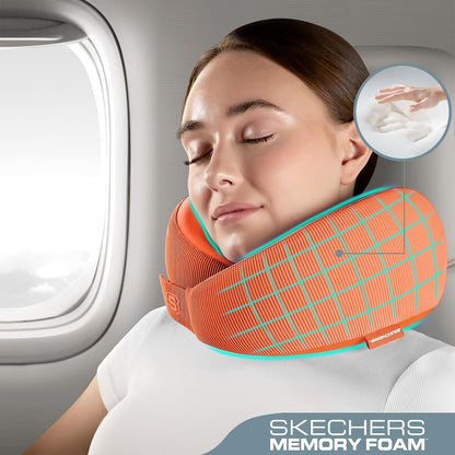 Memory Foam Neck Pillow, Comfortable & Breathable Travel Pillow,Neck Pillow Airplane for Travel, Car Rides, Home, and Office Use, Ergonomic Design for Men and Women,Purple