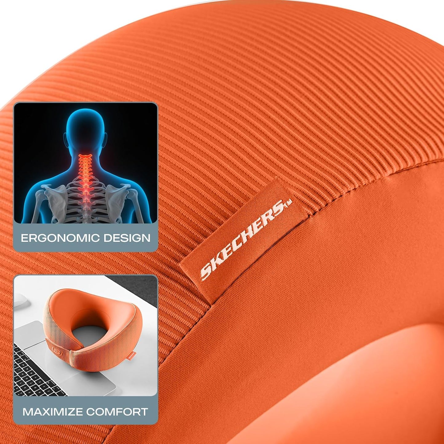 Memory Foam Neck Pillow, Comfortable & Breathable Travel Pillow,Neck Pillow Airplane for Travel, Car Rides, Home, and Office Use, Ergonomic Design for Men and Women,Purple