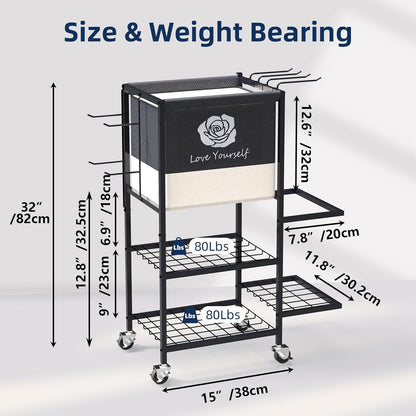 Yoga Mat Storage Rack，Home Gym Storage Rack Gym Workout Equipment Storage Organizer Fitness Weight Rack on Wheels for Yoga Mat,Yoga Block,Foam Roller,Resistance Band,Dumbbell,Kettlebell and Other Workout Accessories