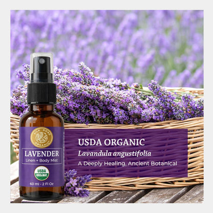 Lavender Essential Oil Calming Spray, USDA Certified