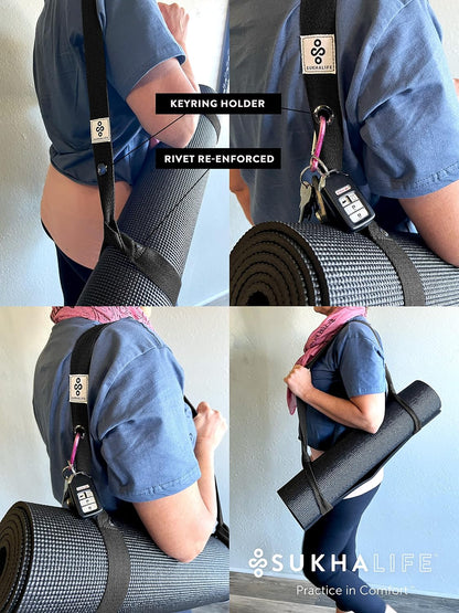 Yoga Mat Carry Strap, Extra-Durable & Comfortable | Multi-Purpose Strap for Your Yoga Mat