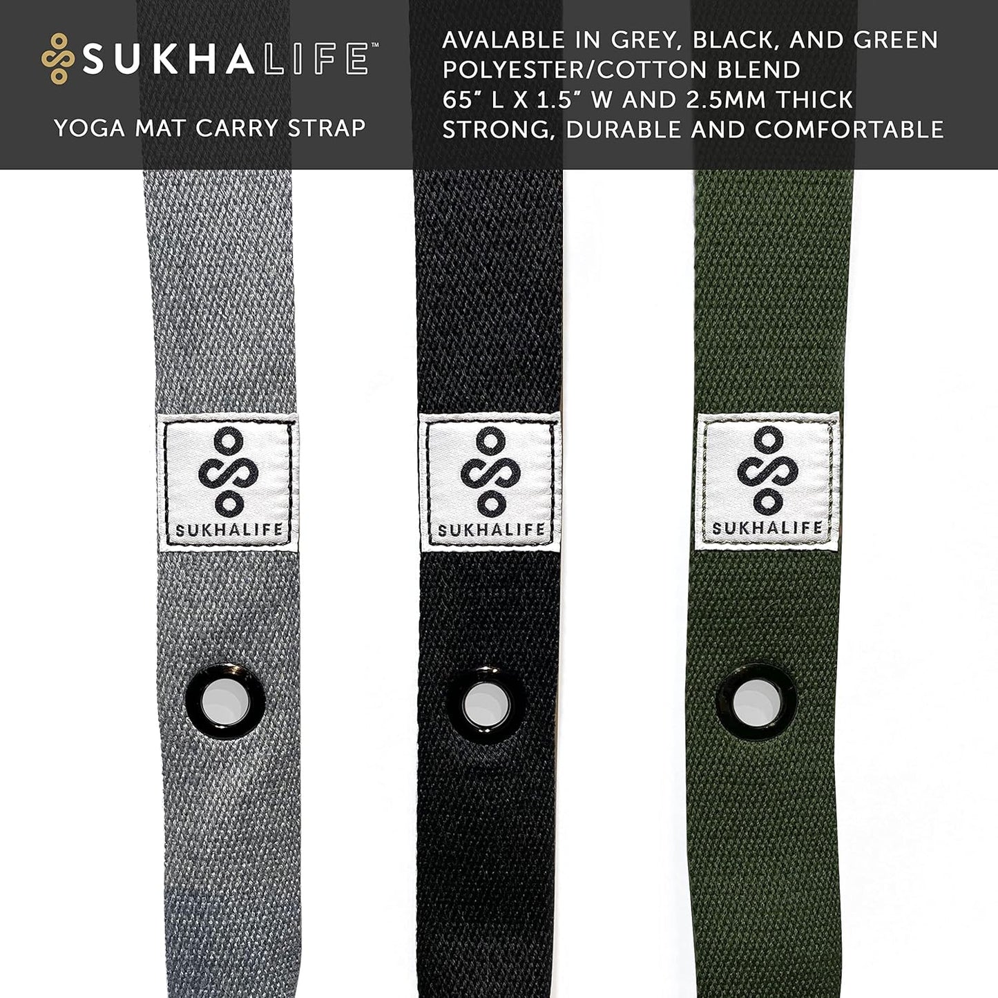 Yoga Mat Carry Strap, Extra-Durable & Comfortable | Multi-Purpose Strap for Your Yoga Mat