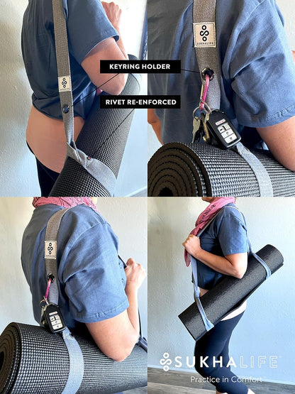 Yoga Mat Carry Strap, Extra-Durable & Comfortable | Multi-Purpose Strap for Your Yoga Mat