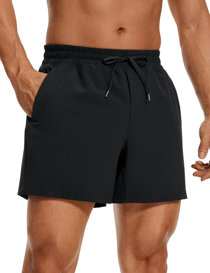 Linerless Workout Shorts 5'' | Lightweight, Quick Dry, Running, Pockets, for Men