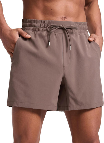 Linerless Workout Shorts 5'' | Lightweight, Quick Dry, Running, Pockets, for Men