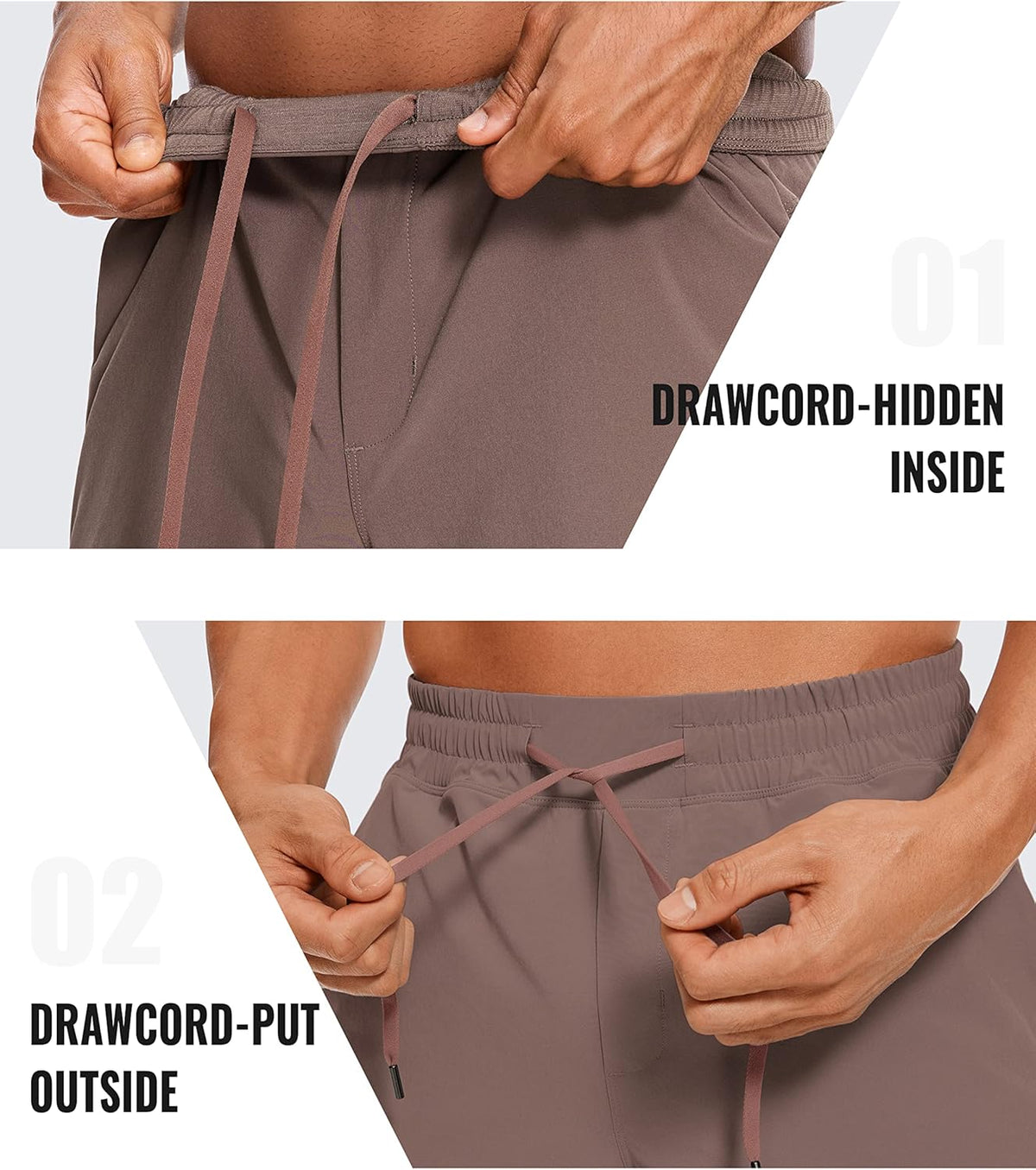 Linerless Workout Shorts 5'' | Lightweight, Quick Dry, Running, Pockets, for Men