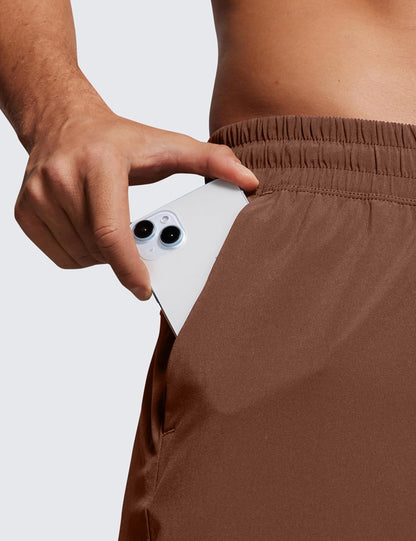 Linerless Workout Shorts 5'' | Lightweight, Quick Dry, Running, Pockets, for Men