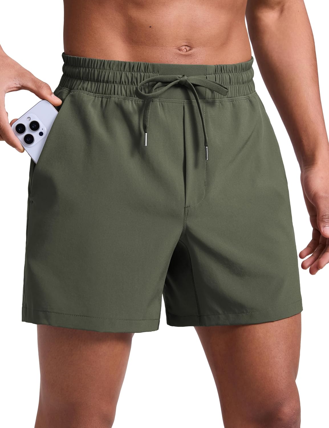 Linerless Workout Shorts 5'' | Lightweight, Quick Dry, Running, Pockets, for Men
