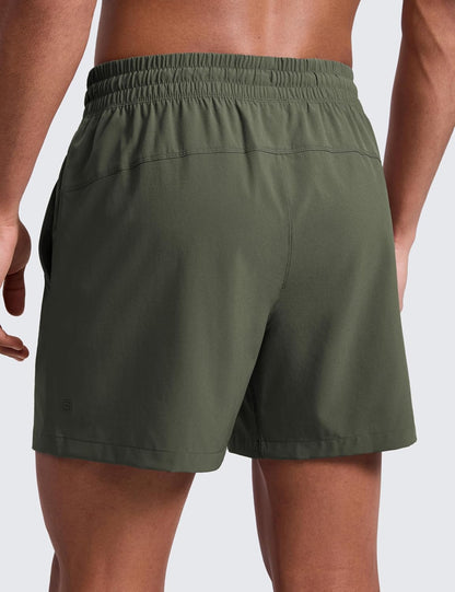 Linerless Workout Shorts 5'' | Lightweight, Quick Dry, Running, Pockets, for Men
