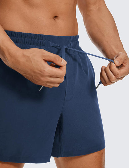 Linerless Workout Shorts 5'' | Lightweight, Quick Dry, Running, Pockets, for Men