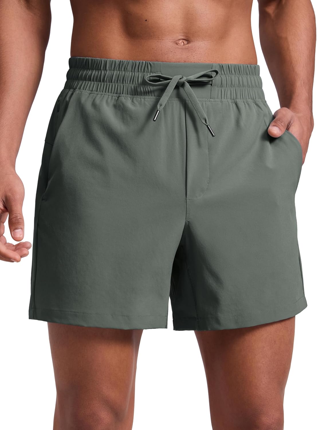 Linerless Workout Shorts 5'' | Lightweight, Quick Dry, Running, Pockets, for Men