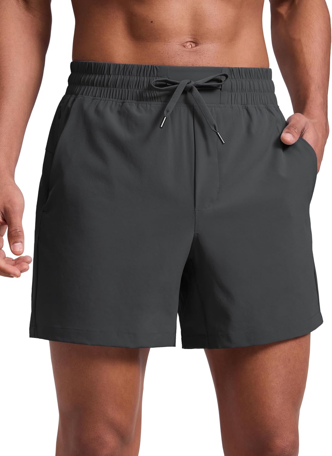 Linerless Workout Shorts 5'' | Lightweight, Quick Dry, Running, Pockets, for Men