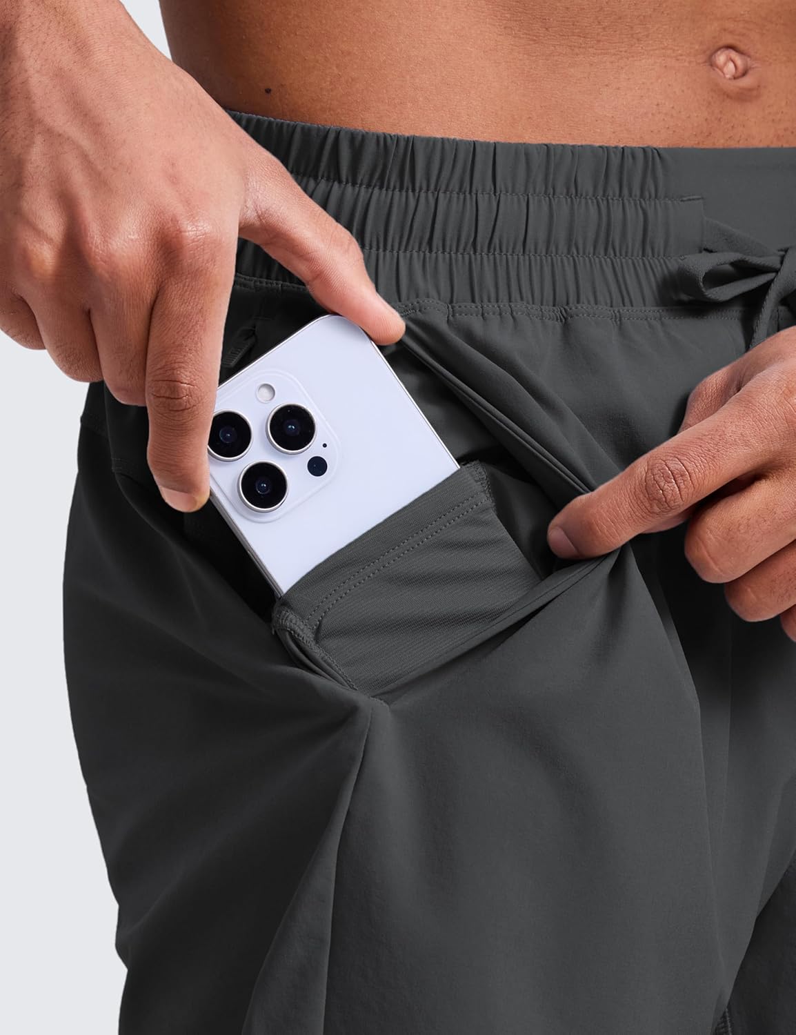 Linerless Workout Shorts 5'' | Lightweight, Quick Dry, Running, Pockets, for Men