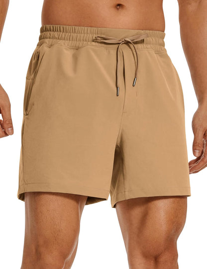 Linerless Workout Shorts 5'' | Lightweight, Quick Dry, Running, Pockets, for Men
