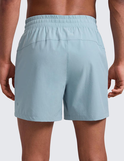 Linerless Workout Shorts 5'' | Lightweight, Quick Dry, Running, Pockets, for Men
