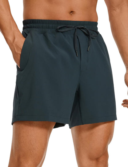Linerless Workout Shorts 5'' | Lightweight, Quick Dry, Running, Pockets, for Men