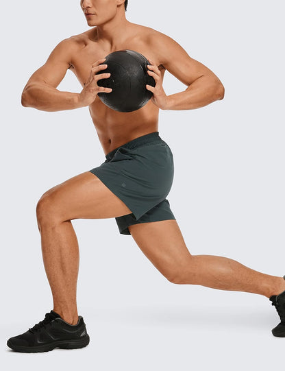 Linerless Workout Shorts 5'' | Lightweight, Quick Dry, Running, Pockets, for Men