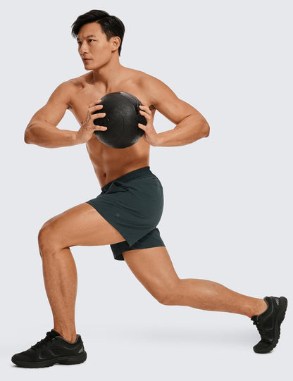 Linerless Workout Shorts 5'' | Lightweight, Quick Dry, Running, Pockets, for Men