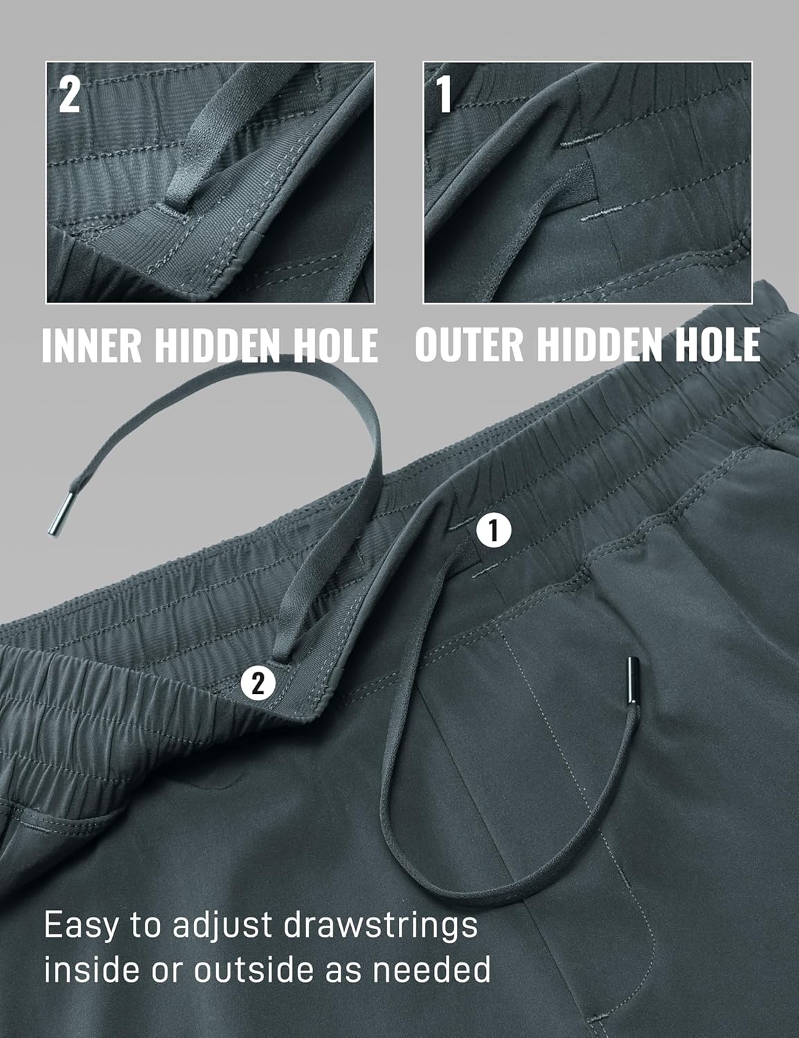 Linerless Workout Shorts 5'' | Lightweight, Quick Dry, Running, Pockets, for Men