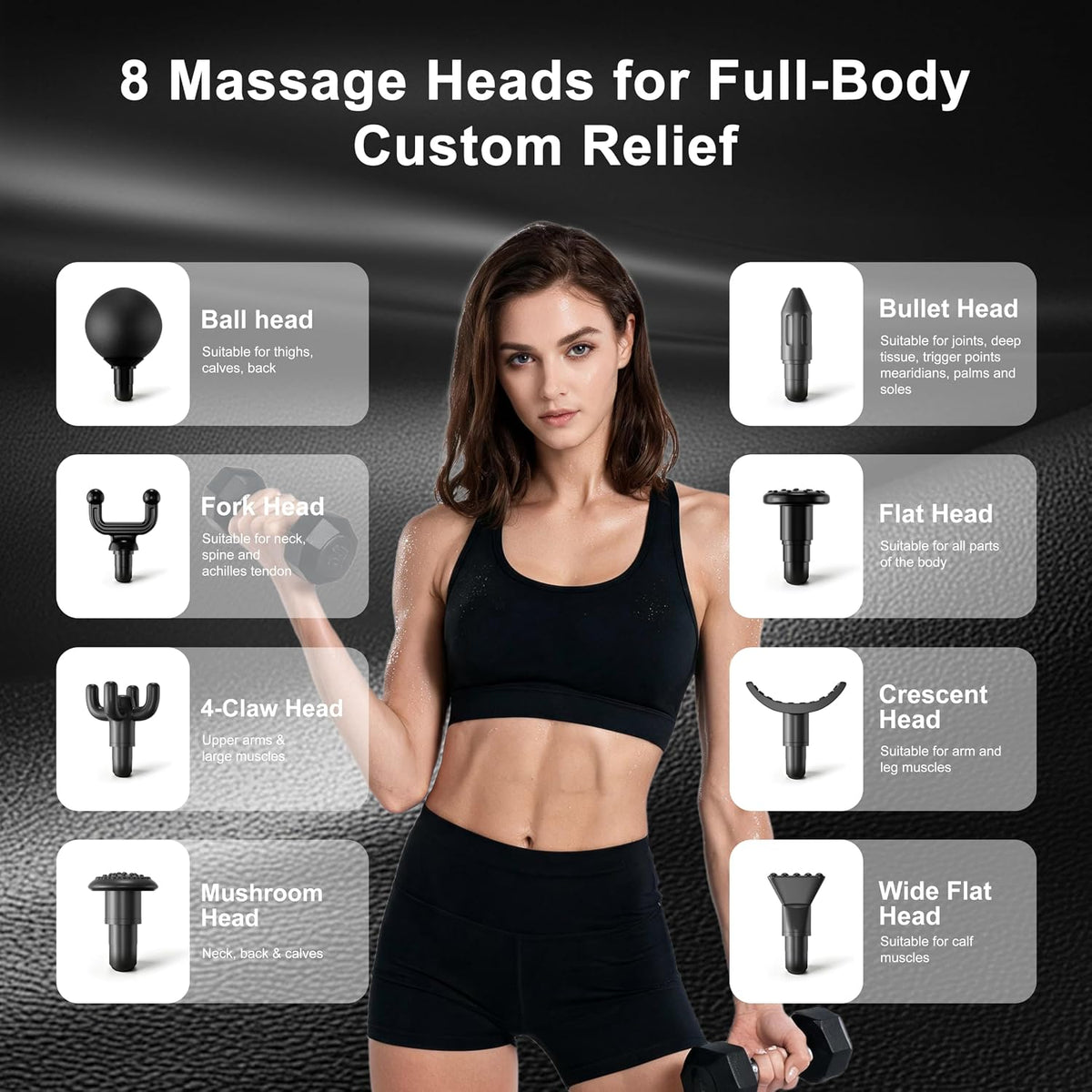 Massage Gun Deep Tissue Handheld Muscle Massager for Pain Relief