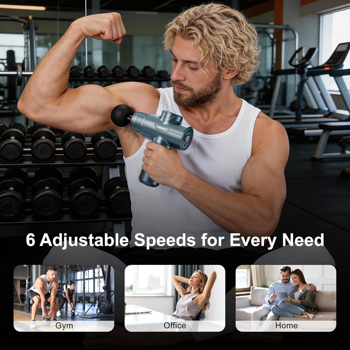 Massage Gun Deep Tissue Handheld Muscle Massager for Pain Relief