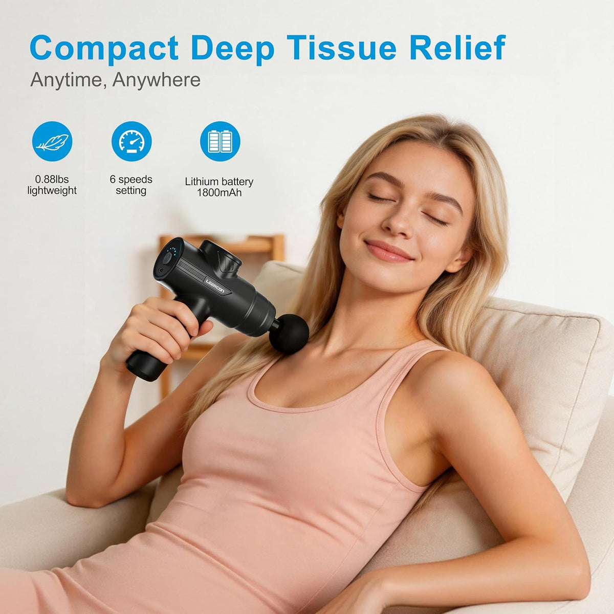 Massage Gun Deep Tissue Handheld Muscle Massager for Pain Relief