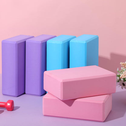 30 Pcs Yoga Blocks Bulk Eva Foam Block Pack, 9 x 6 x 3 Inch Exercise Brick Foam High Density Soft Non Slip Yoga Accessories for Exercise Pilates General Fitness and Workouts, Multicolor