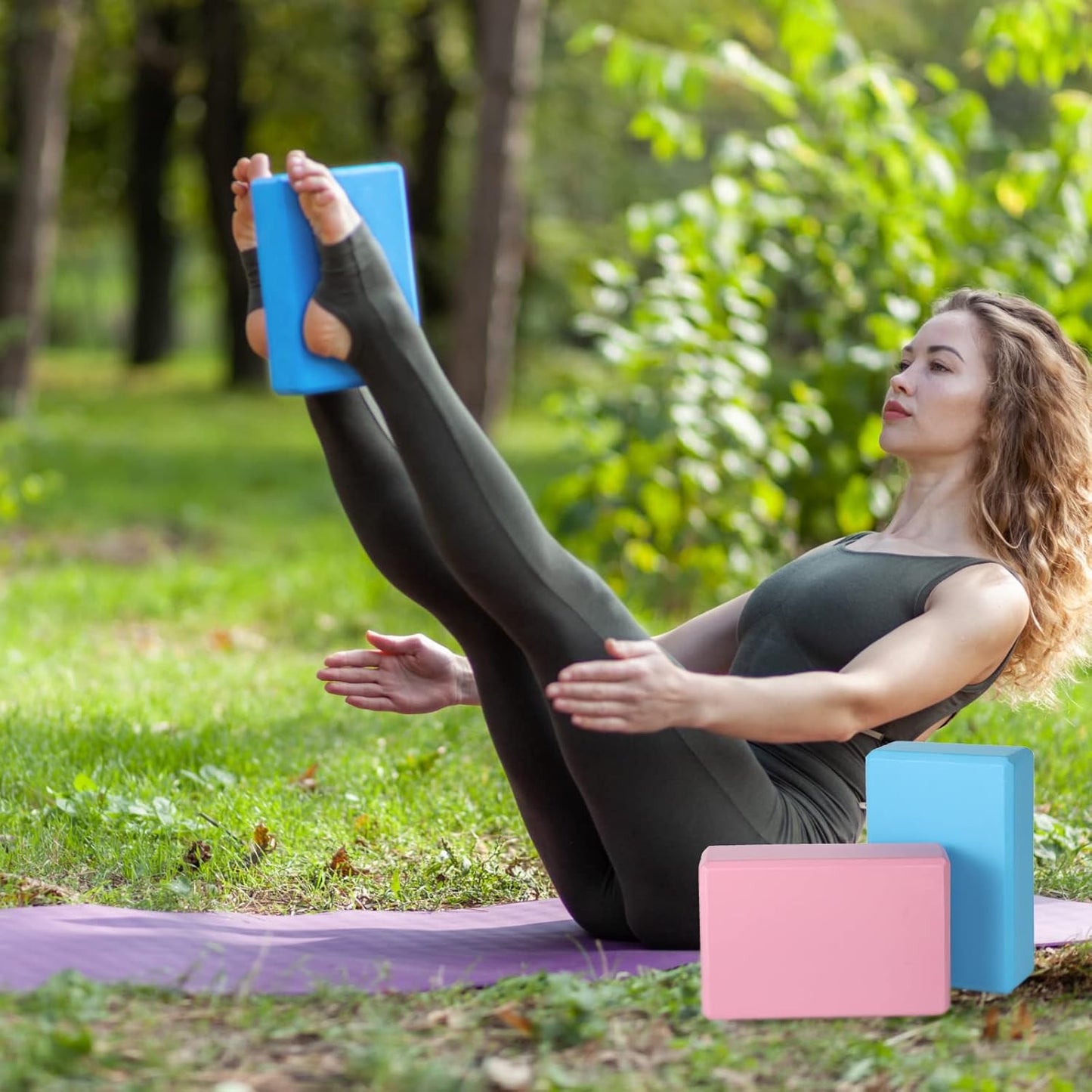 30 Pcs Yoga Blocks Bulk Eva Foam Block Pack, 9 x 6 x 3 Inch Exercise Brick Foam High Density Soft Non Slip Yoga Accessories for Exercise Pilates General Fitness and Workouts, Multicolor