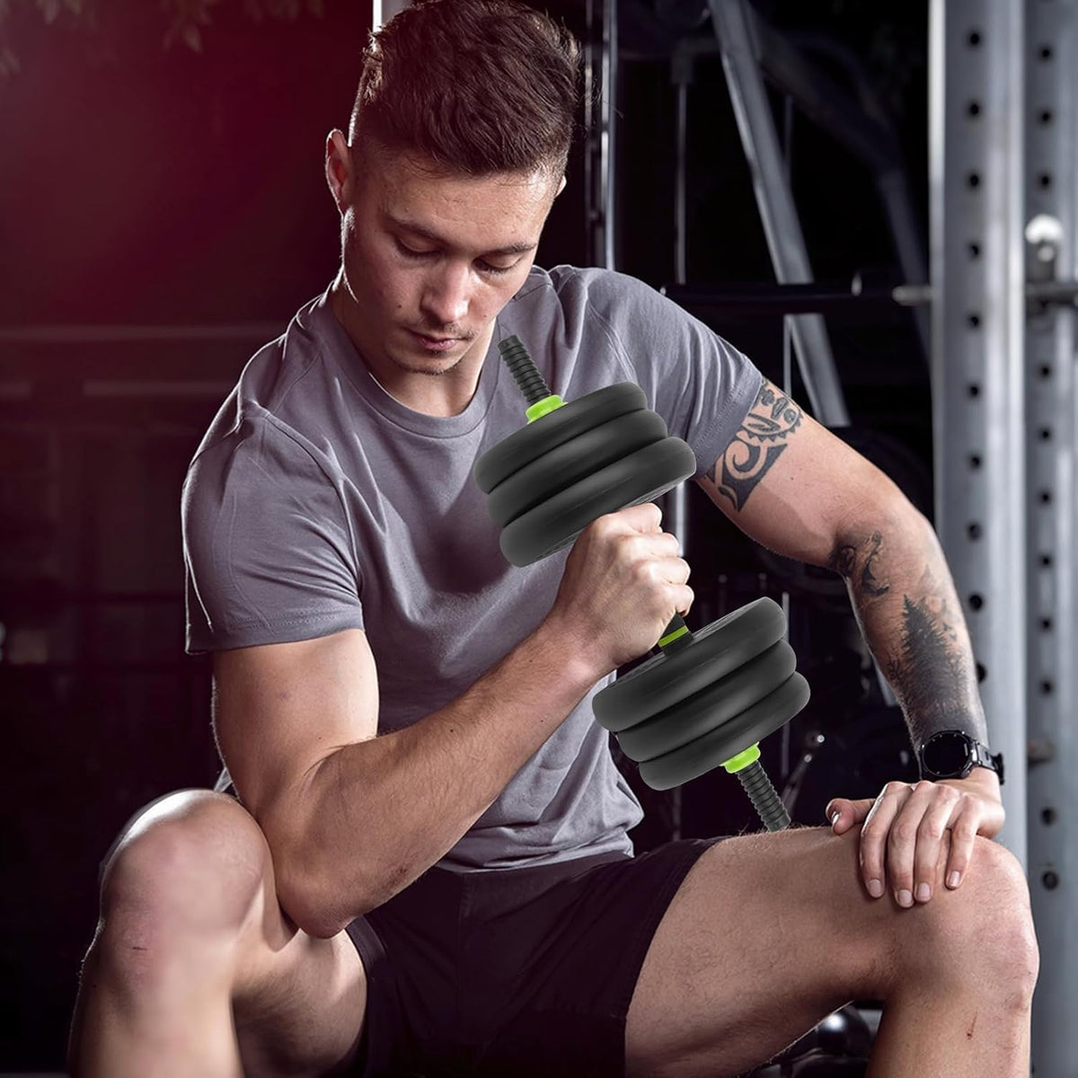 Adjustable Dumbbells, 44/66/88Lbs Free Weight Set with Connector, 4 In1 Weight Dumbbell Set Used As Kettlebells, Barbell, Push Up Stand, Fitness Exercise for Home Gym Suitable Men/Women