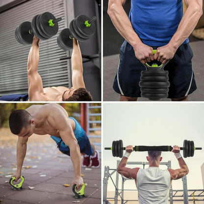 Adjustable Dumbbells, 44/66/88Lbs Free Weight Set with Connector, 4 In1 Weight Dumbbell Set Used As Kettlebells, Barbell, Push Up Stand, Fitness Exercise for Home Gym Suitable Men/Women