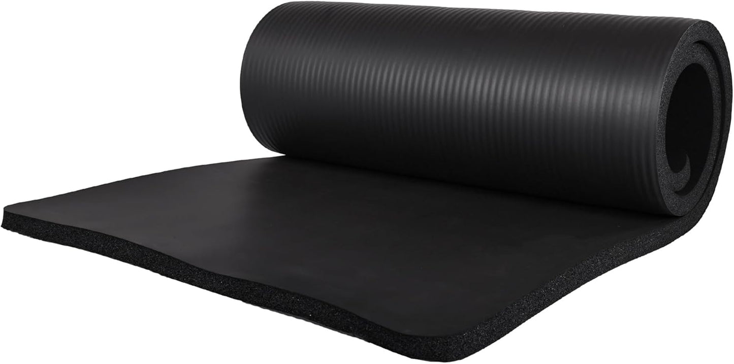 BalanceFrom 7-Piece Yoga Set with 71x24x1 Inches Extra Thick Mat and Carrying Sling – Includes 2 Blocks, Stretch Strap, 2 Towels, and Knee Pad for Home, Studio, and Gym Workouts