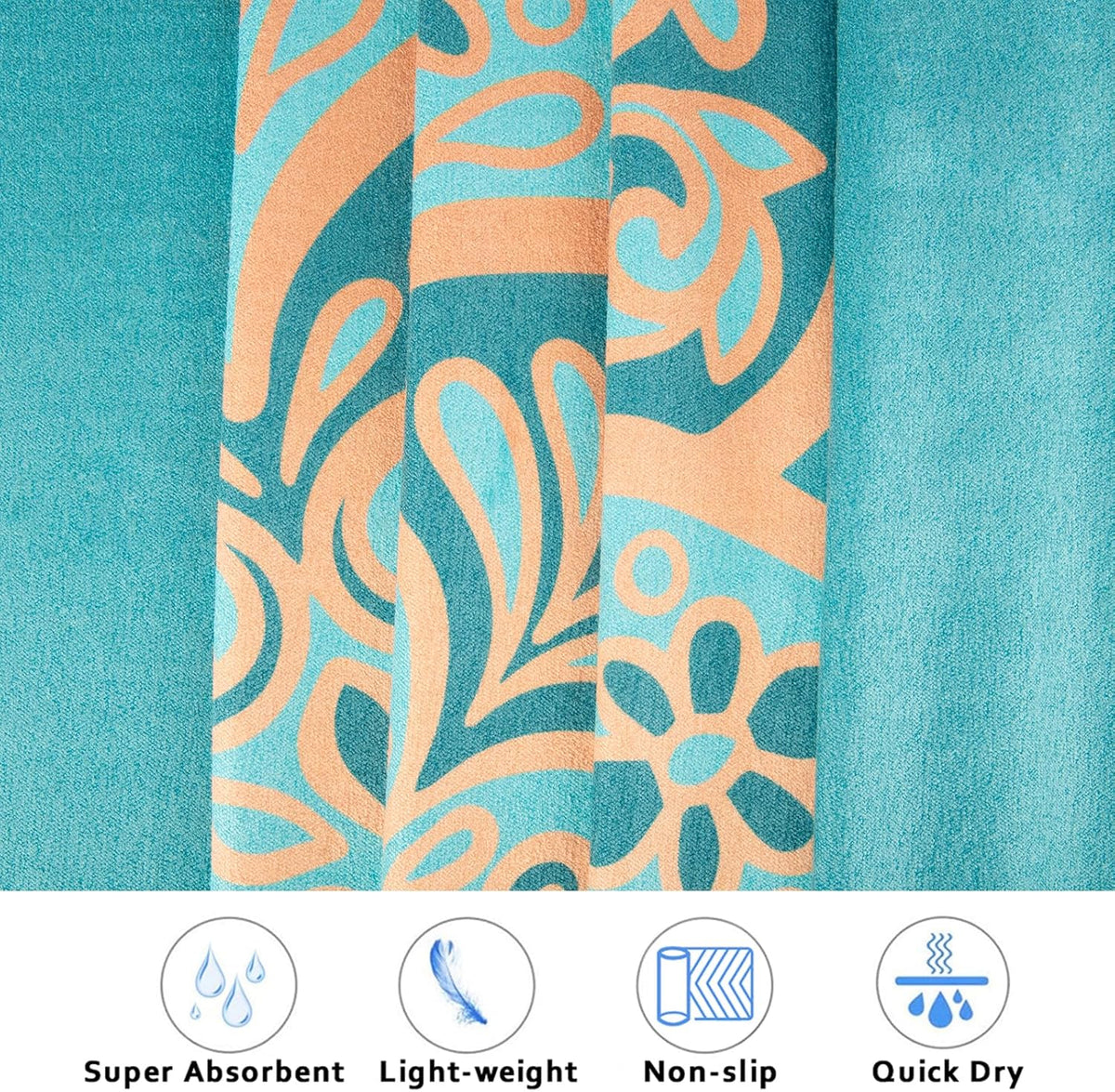Yoga Towel with Corner Pockets, Non Slip Grip Dots Sweat Absorbent Hot Yoga Mat Towels, Soft Yoga Blankets with Travel Bag, Mat Cover for Workout, Gym, Fitness - 70"x26", Pink Mandala