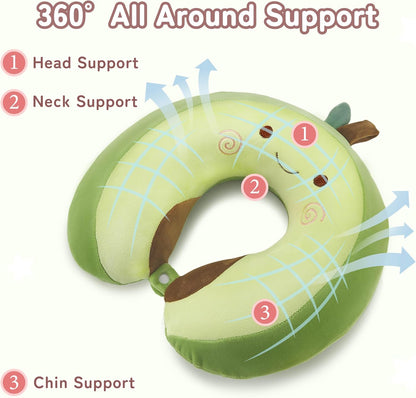 Cooling Travel Neck Pillow, Cool to Touch Memory Foam, Grey